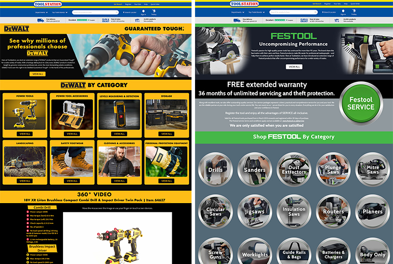 Toolstation Landing Page